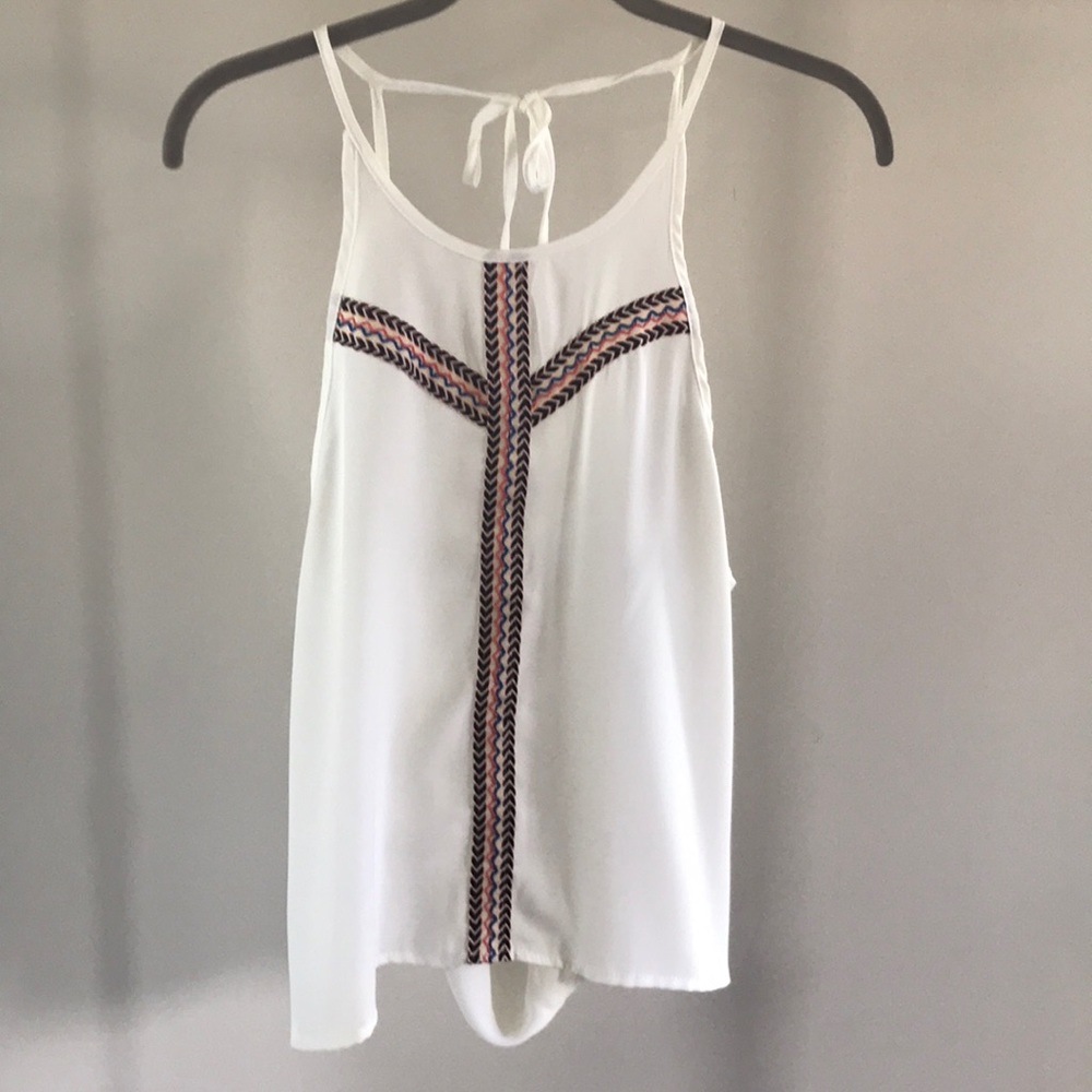Open back tank top